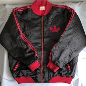 Vintage 80’s Adidas Puffy Trefoil Logo Coat XL